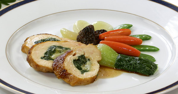 Chicken Breasts Stuffed with Tête de Moine AOP