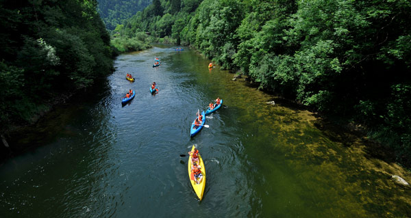 The Doubs by canoe and kayak Saint-Ursanne